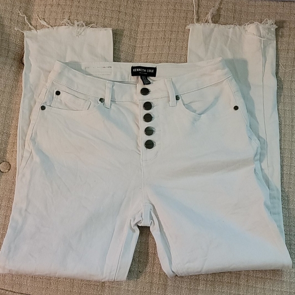 Kenneth Cole White Wash Jeans Sz 4 - Picture 8 of 12